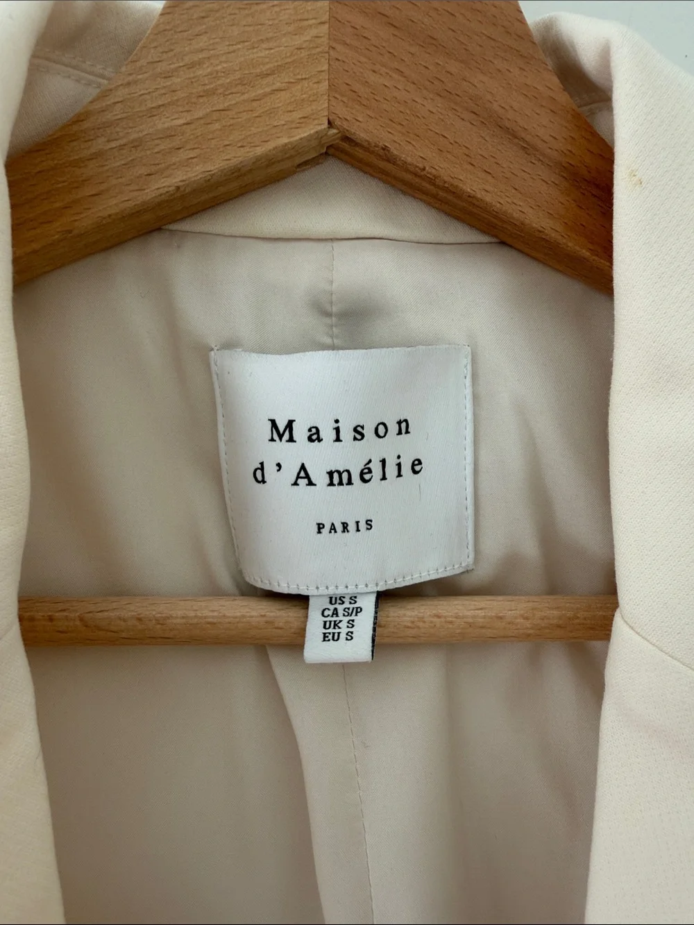 Maison Jules Cream Sleeveless Blazer Vest